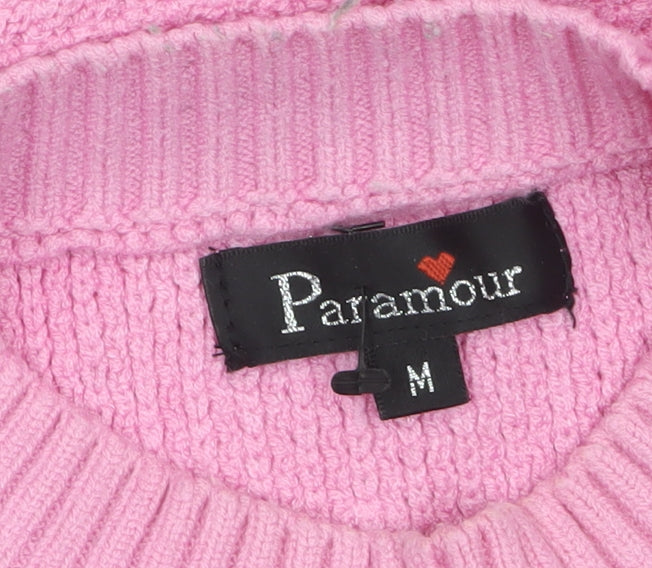 Womens UK Size M Paramour Pink Pullover Jumper