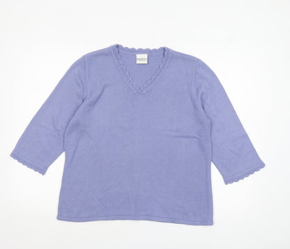 Womens UK Size 16 Eastex Purple Pullover Jumper
