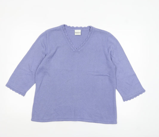 Womens UK Size 16 Eastex Purple Pullover Jumper