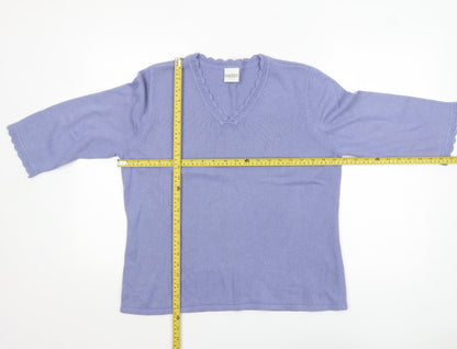 Womens UK Size 16 Eastex Purple Pullover Jumper