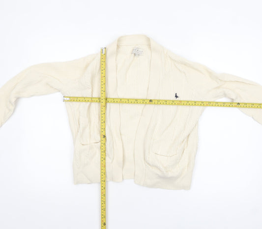 Jack Wills Women's Ivory Merino Wool Blend Cardigan UK 8