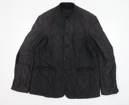 Mens UK Size 44 BlackBerrys Black Quilted Coat