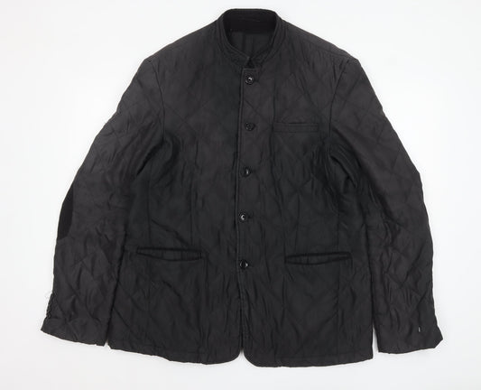 Mens UK Size 44 BlackBerrys Black Quilted Coat