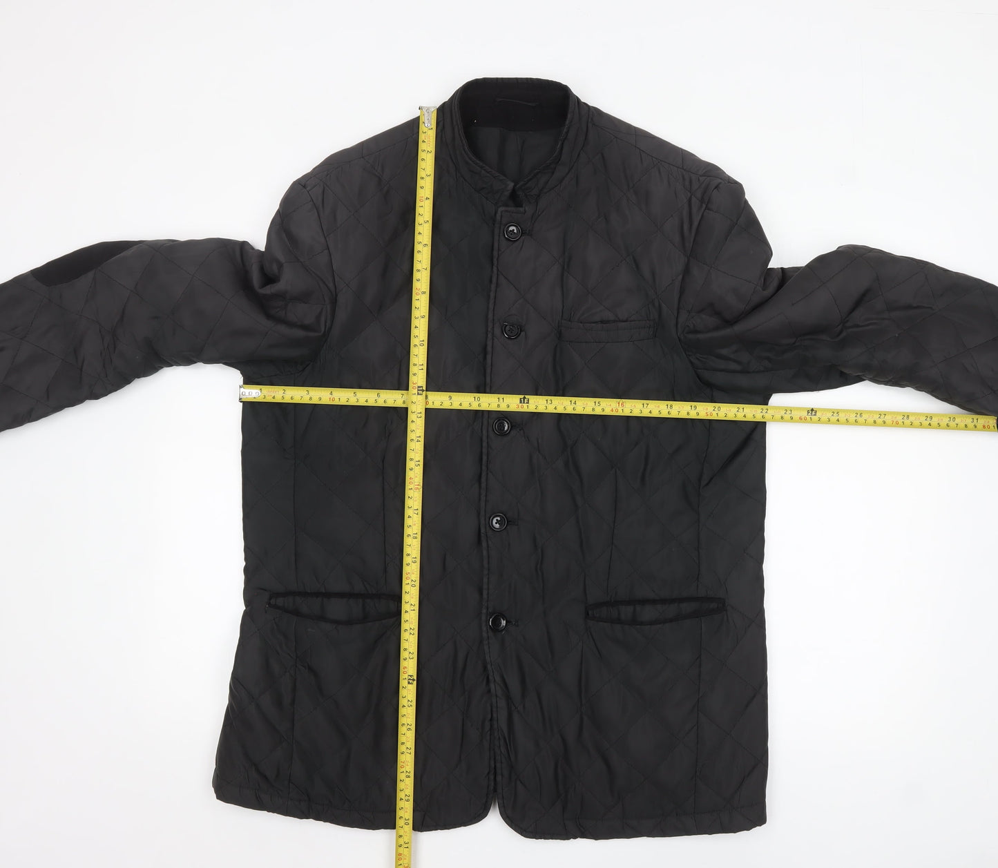 Mens UK Size 44 BlackBerrys Black Quilted Coat