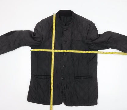 Mens UK Size 44 BlackBerrys Black Quilted Coat