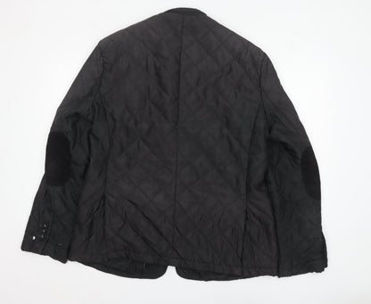 Mens UK Size 44 BlackBerrys Black Quilted Coat