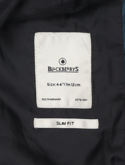 Mens UK Size 44 BlackBerrys Black Quilted Coat