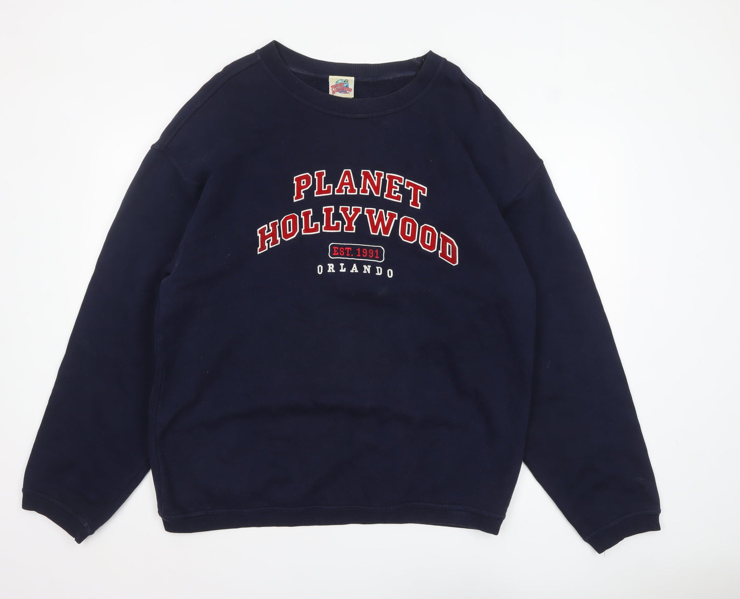 Mens UK Size L Planet Hollywood Blue Pullover Sweatshirt