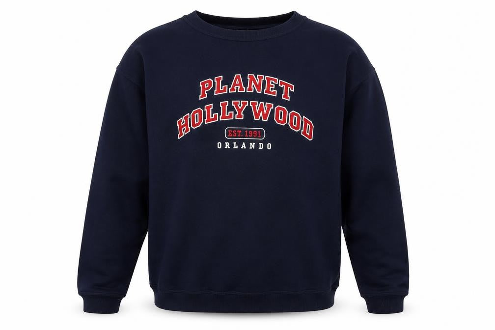 Mens UK Size L Planet Hollywood Blue Pullover Sweatshirt
