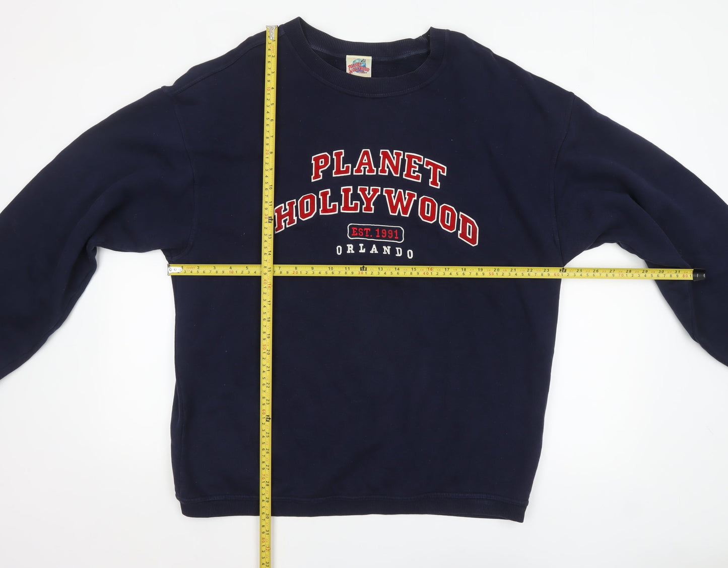 Mens UK Size L Planet Hollywood Blue Pullover Sweatshirt
