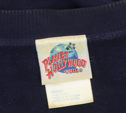 Mens UK Size L Planet Hollywood Blue Pullover Sweatshirt