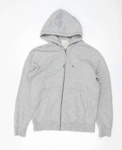 Mens UK Size S Marks and Spencer Grey Full Zip Hoodie
