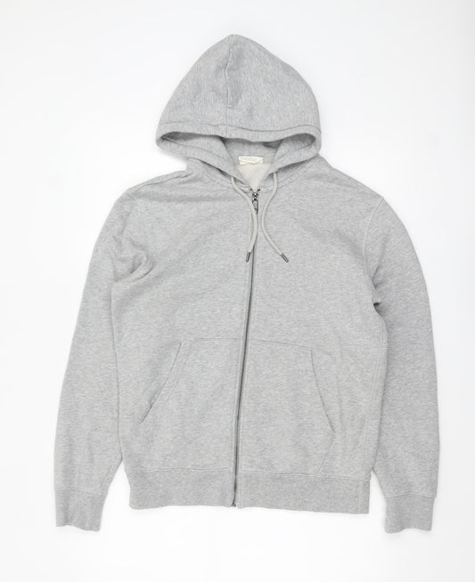 Mens UK Size S Marks and Spencer Grey Full Zip Hoodie