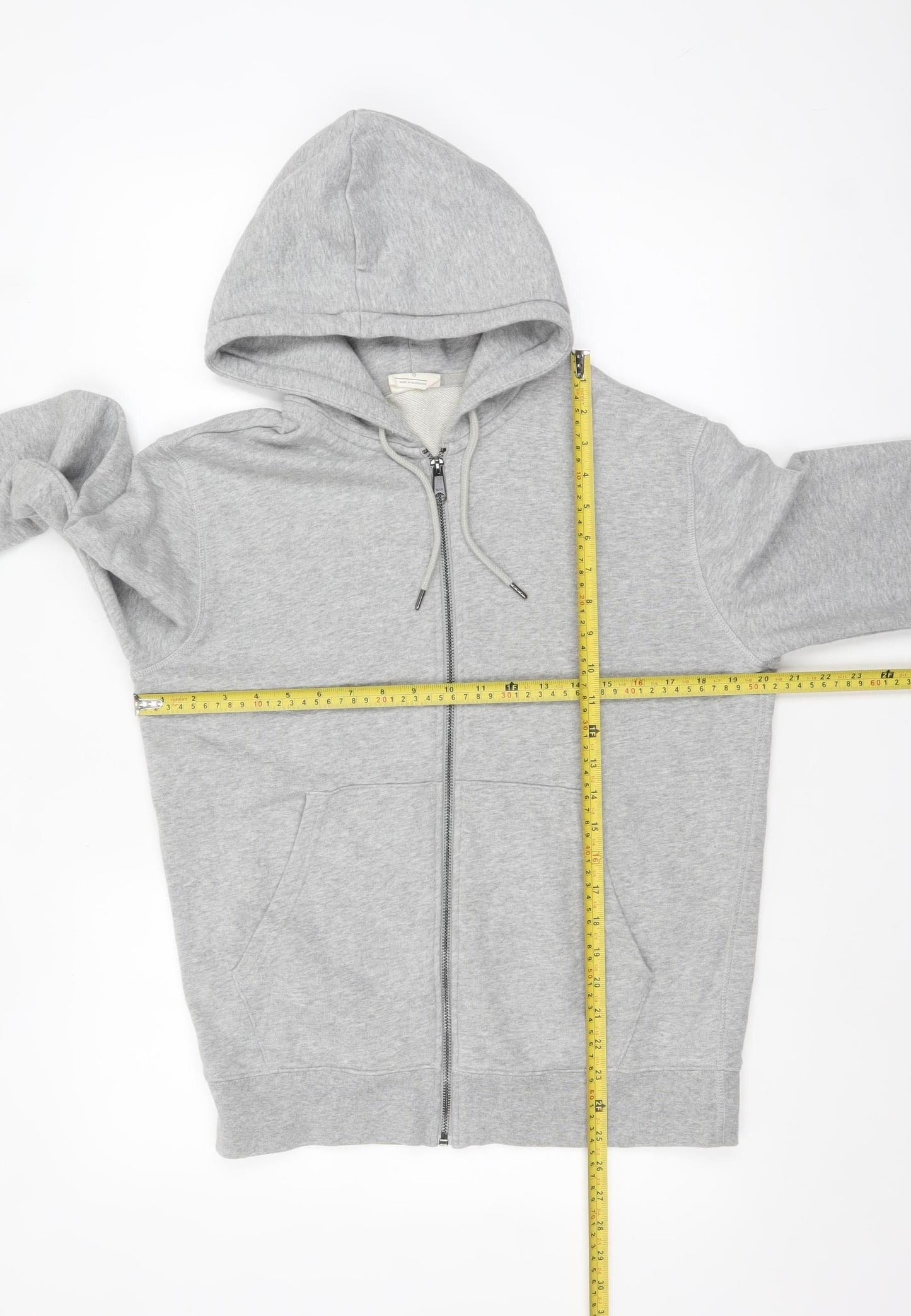 Mens UK Size S Marks and Spencer Grey Full Zip Hoodie