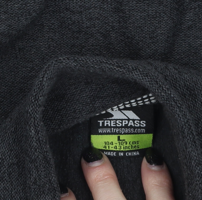 Mens UK Size L Trespass Black Pullover Sweatshirt