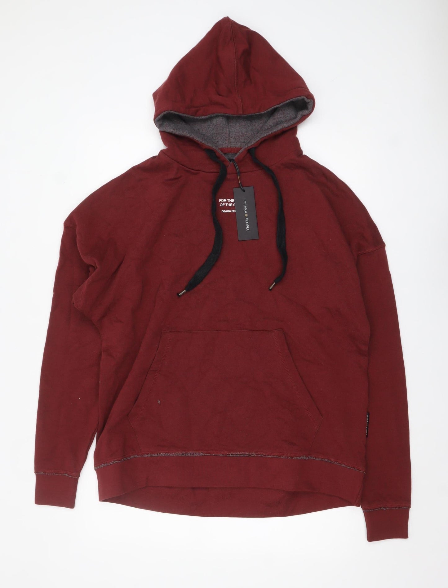 Mens UK Size L Osaka People Red Pullover Hoodie