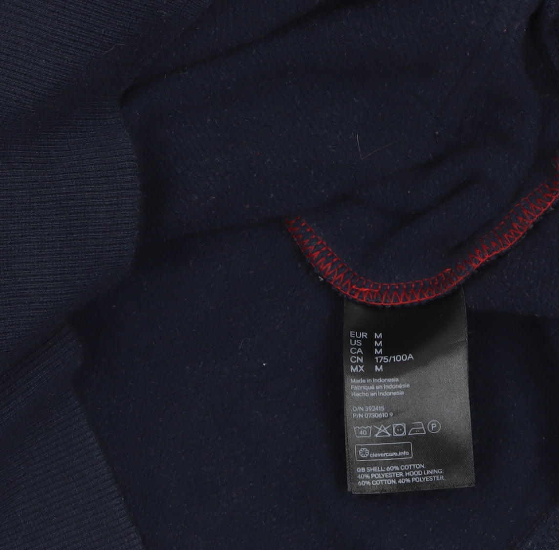 Mens UK Size M H&M Multicoloured Pullover Hoodie