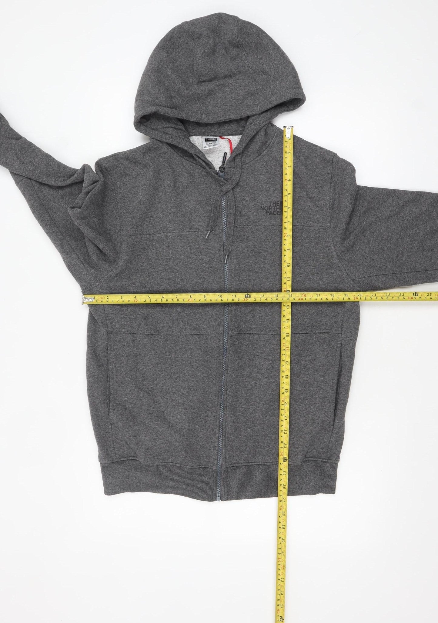 Mens UK Size M The North Face Grey Full Zip Hoodie