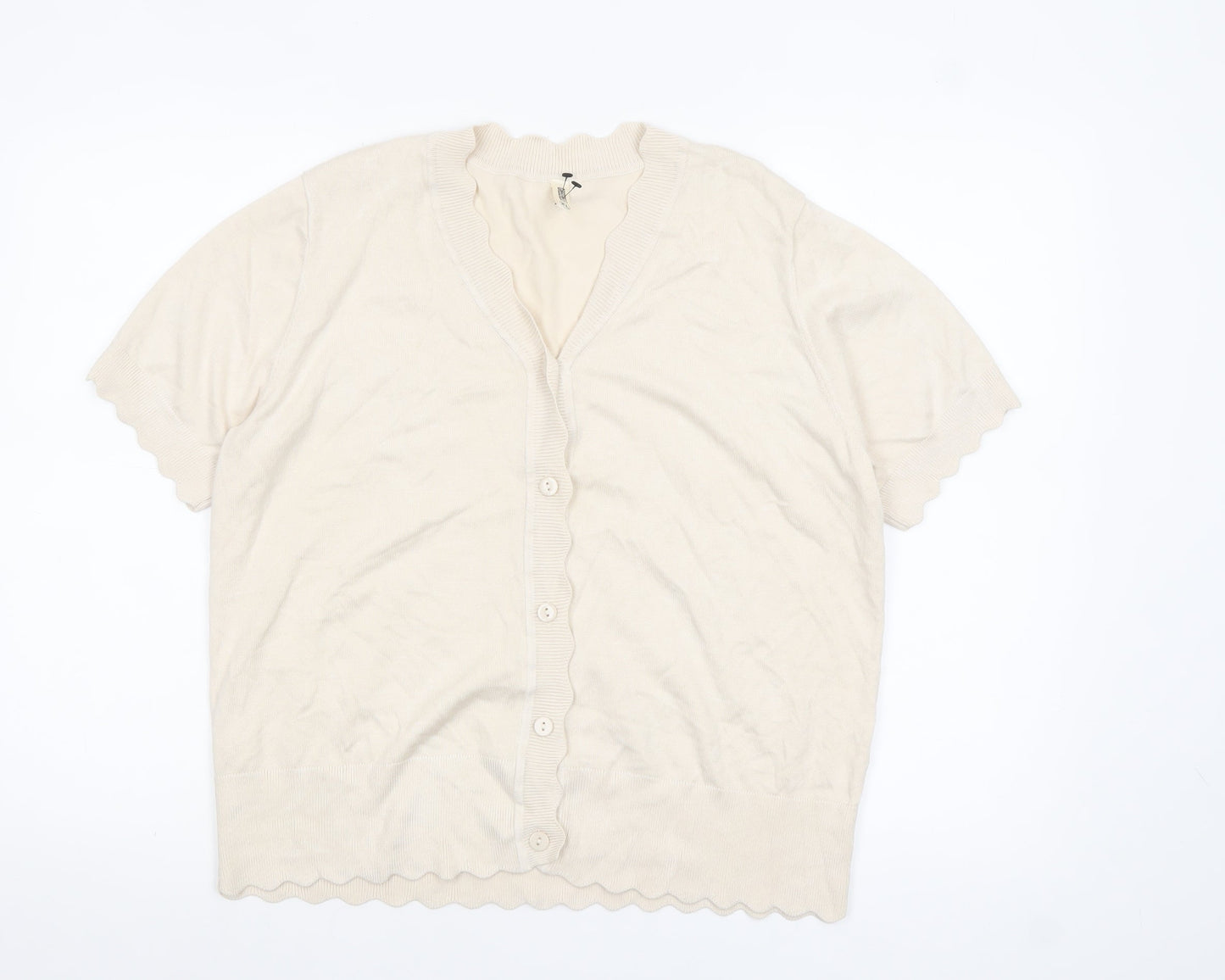 Womens UK Size XL GRECERELLE Beige Cardigan Jumper