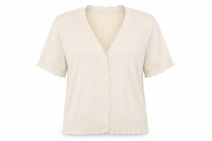 Womens UK Size XL GRECERELLE Beige Cardigan Jumper