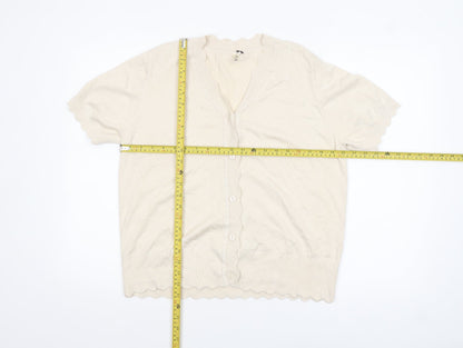 Womens UK Size XL GRECERELLE Beige Cardigan Jumper