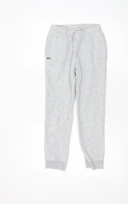 Boys UK Size 10 Years Lacoste Regular Fit Jogger Grey Trousers