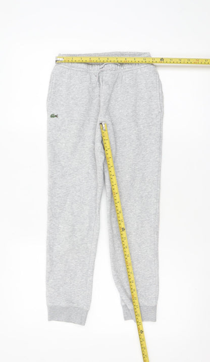Boys UK Size 10 Years Lacoste Regular Fit Jogger Grey Trousers
