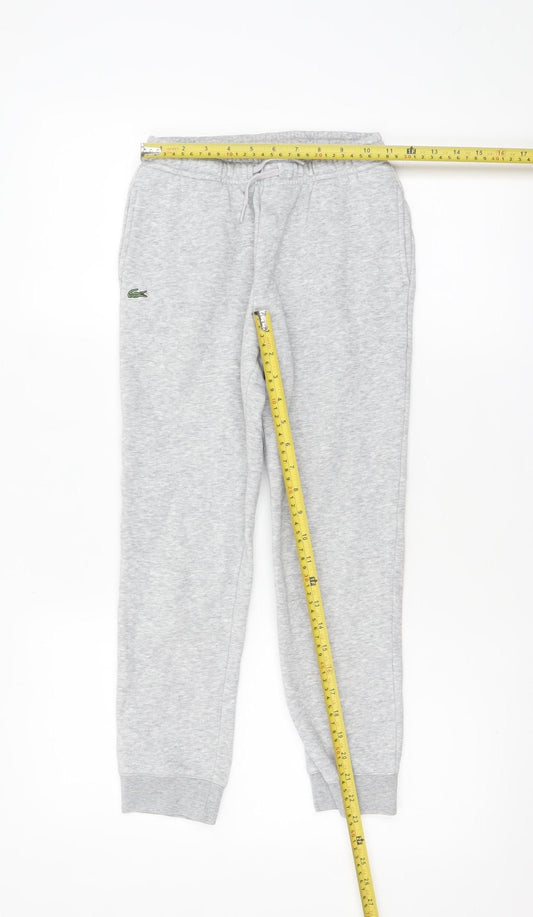 Boys UK Size 10 Years Lacoste Regular Fit Jogger Grey Trousers