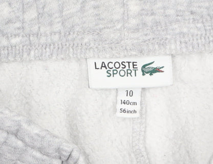 Boys UK Size 10 Years Lacoste Regular Fit Jogger Grey Trousers