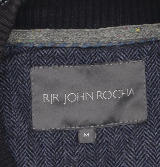 Mens UK Size M RJR John Rocha Grey Bomber Jacket