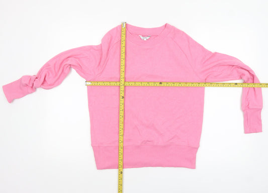Next Womens Pink Crew Neck Pullover Jumper Size 10