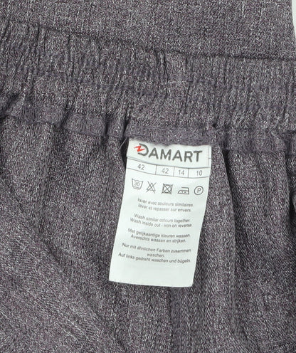 Womens UK Size 14 Damart Regular Fit Casual Workwear Grey Trousers