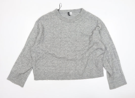 Womens UK Size 14 H&M Grey Pullover Jumper