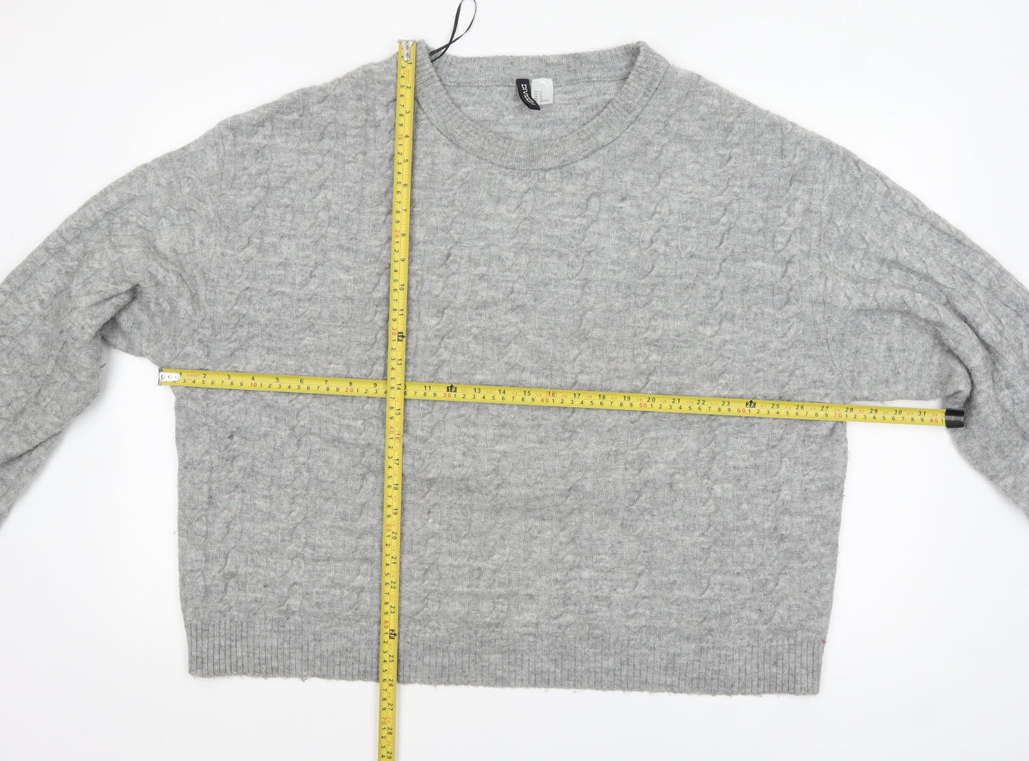 Womens UK Size 14 H&M Grey Pullover Jumper