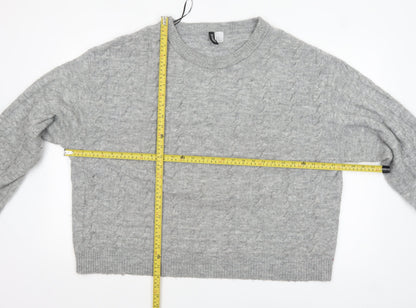 Womens UK Size 14 H&M Grey Pullover Jumper