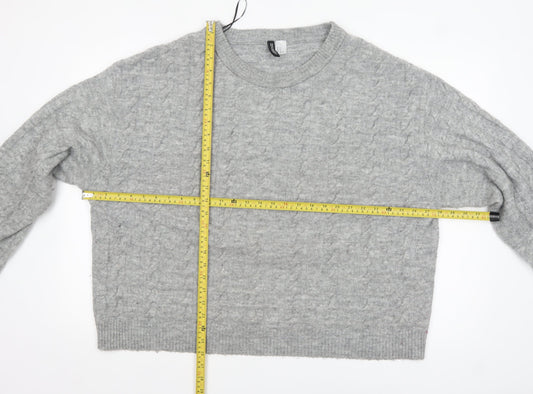 Womens UK Size 14 H&M Grey Pullover Jumper