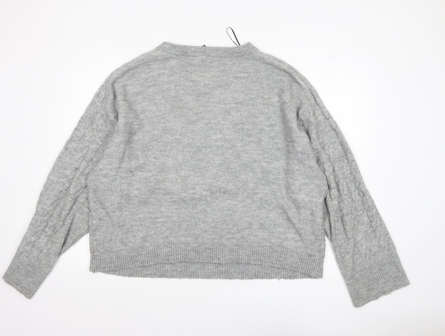 Womens UK Size 14 H&M Grey Pullover Jumper