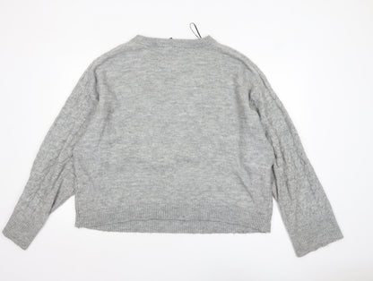 Womens UK Size 14 H&M Grey Pullover Jumper
