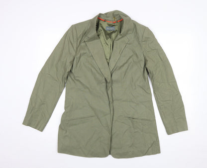 Ruth Langsford Women’s Green Linen Blend Lined Blazer UK 12