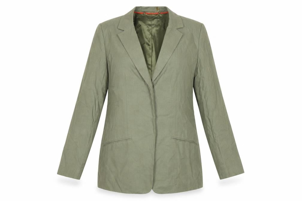 Ruth Langsford Women’s Green Linen Blend Lined Blazer UK 12