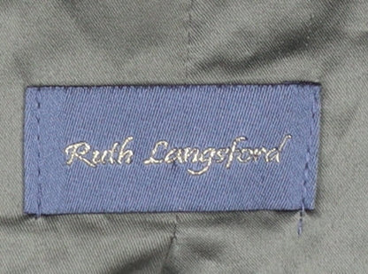 Ruth Langsford Women’s Green Linen Blend Lined Blazer UK 12