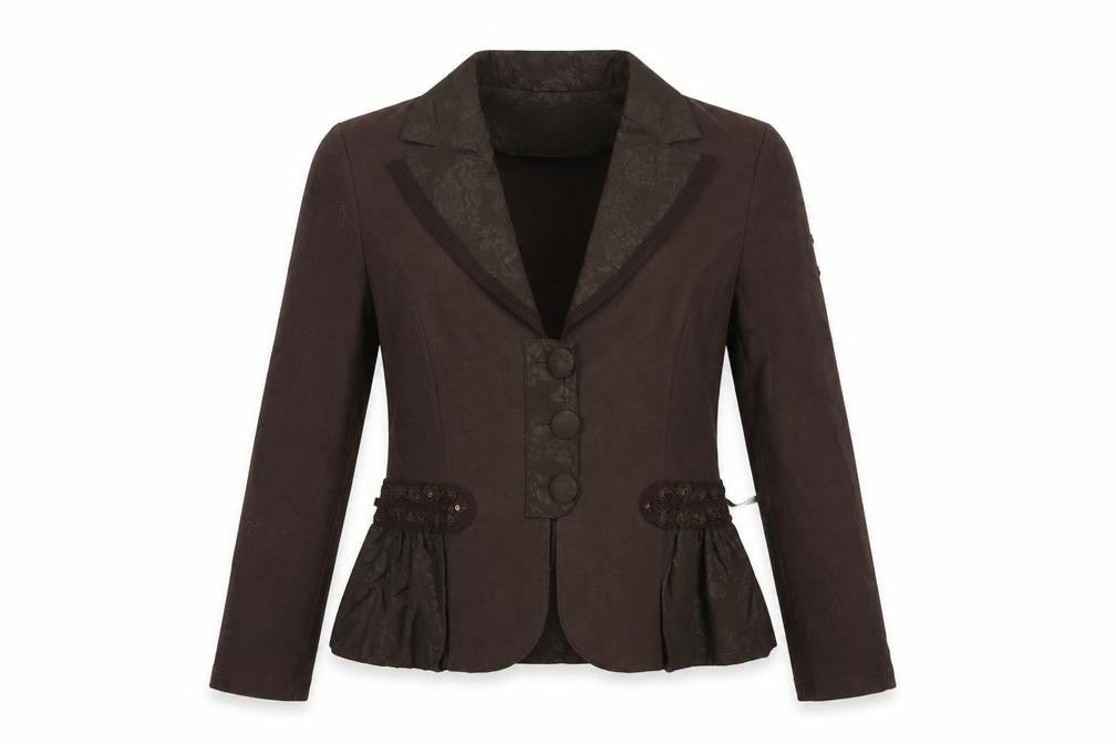 Womens UK Size 12 Lisa Campione Regular Brown Blazer