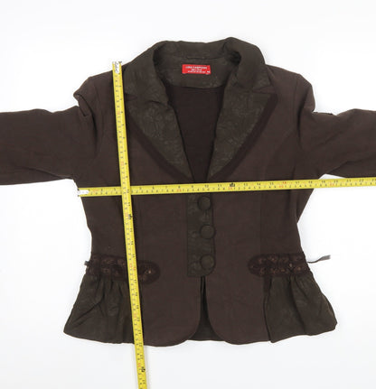 Womens UK Size 12 Lisa Campione Regular Brown Blazer