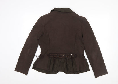 Womens UK Size 12 Lisa Campione Regular Brown Blazer