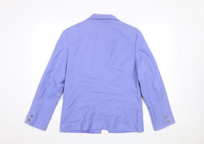 Imogen Women Purple Size 14 Single-Breasted Classic Blazer