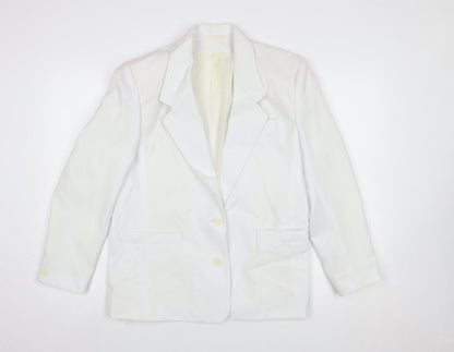 Womens UK Size 12 Littlewoods Regular White Blazer