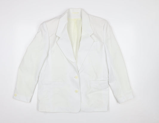 Womens UK Size 12 Littlewoods Regular White Blazer