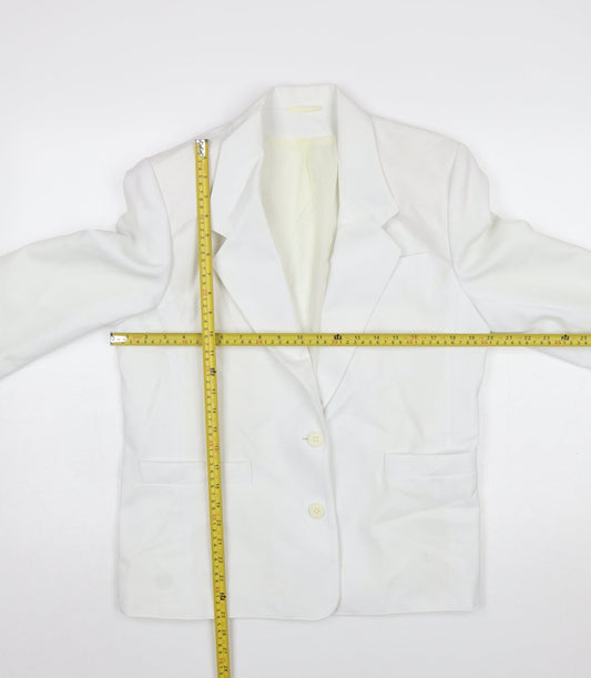 Womens UK Size 12 Littlewoods Regular White Blazer