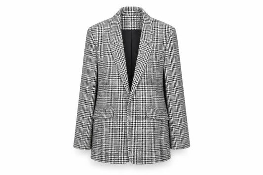 Roman Women’s Black Houndstooth Checked Blazer Jacket Size 10 Regular