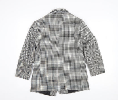 Roman Women’s Black Houndstooth Checked Blazer Jacket Size 10 Regular